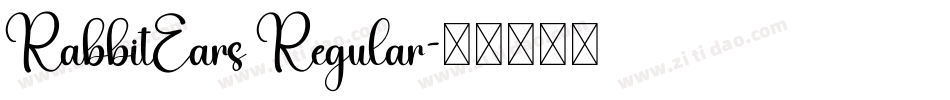 RabbitEars Regular字体转换